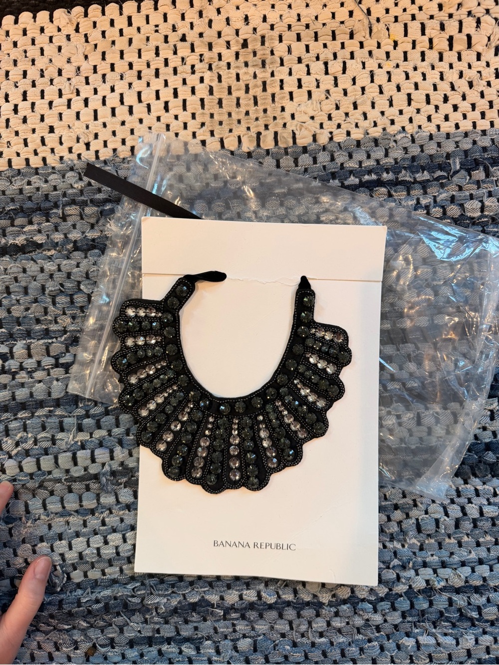 Banana Republic | Black Beaded Lace RBG Dissent Collar Necklace
